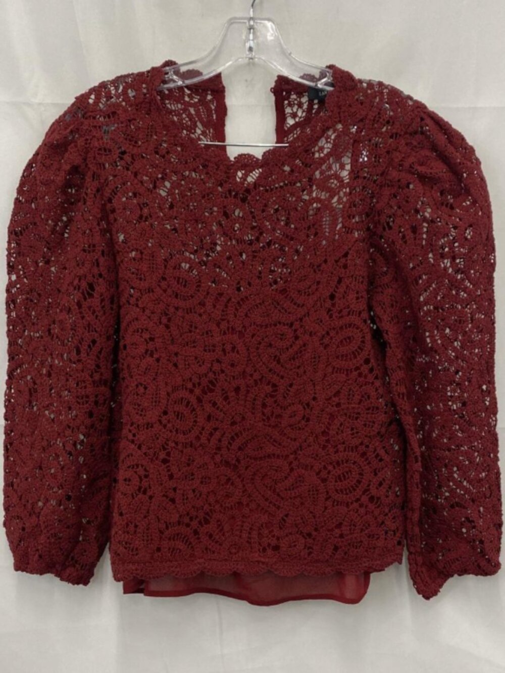 NWT Sanctuary Cherise Me Lace Top Dark Cherry Lacquer Burgundy M $129